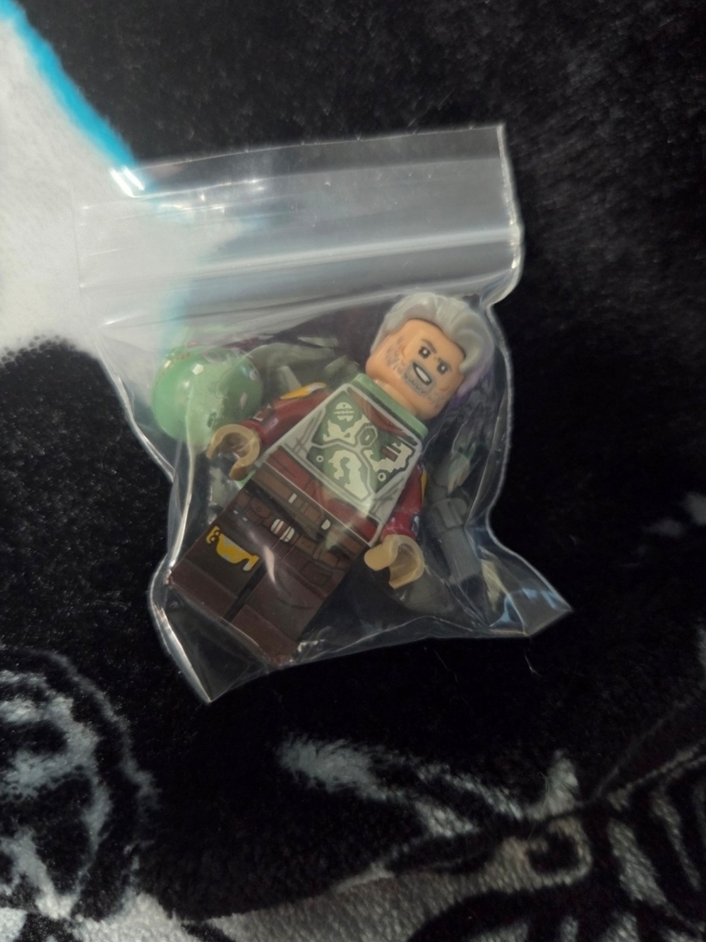 Space Bounty Hunter Minifigure with Green and Red Detailing